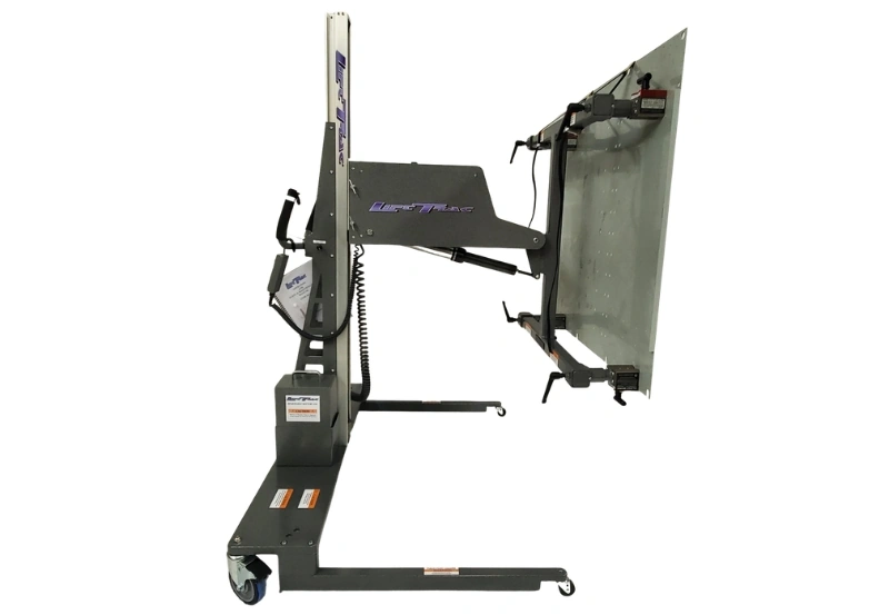 Image shows a custom panel lifter, a material handling device